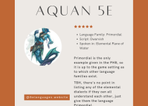 Aquan Language 5e (5th Edition) for D&D